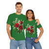 Wildflowers and Red Roses, Graphic T-Shirts for Women, Floral Shirt, Womens Short Sleeve, Ladies Graphic Tees #5127TTS