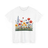 Wildflowers, Graphic T-Shirts for Women, Floral Shirt, Womens Short Sleeve, Ladies Graphic Tees #5117TTS