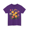 Wildflowers and Pink & Yellow Roses, Graphic T-Shirts for Women, Floral Shirt, Womens Short Sleeve, Ladies Graphic Tees #5137TTS