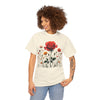 Wildflowers and a Red Rose, Graphic T-Shirts for Women, Floral Shirt, Womens Short Sleeve, Ladies Graphic Tees #5007TTS