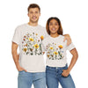 Wildflowers and a Yellow Rose, Graphic T-Shirts for Women, Floral Shirt, Womens Short Sleeve, Ladies Graphic Tees #5009TTS