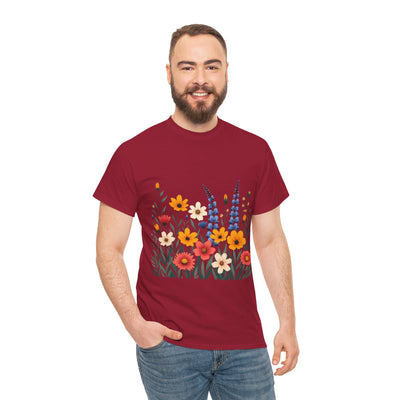 Wildflowers, Graphic T-Shirts for Women, Floral Shirt, Womens Short Sleeve, Ladies Graphic Tees #5111TTS