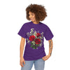 Wildflowers and Red Roses, Graphic T-Shirts for Women, Floral Shirt, Womens Short Sleeve, Ladies Graphic Tees #5127TTS