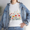 Wildflowers, Graphic T-Shirts for Women, Floral Shirt, Womens Short Sleeve, Ladies Graphic Tees #5113TTS