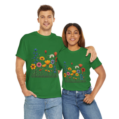 Wildflowers, Graphic T-Shirts for Women, Floral Shirt, Womens Short Sleeve, Ladies Graphic Tees #5116TTS