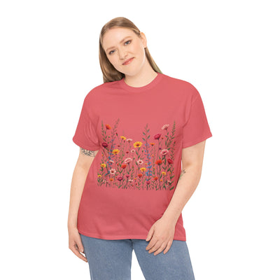 Wildflowers, Graphic T-Shirts for Women, Floral Shirt, Womens Short Sleeve, Ladies Graphic Tees #5103TTS