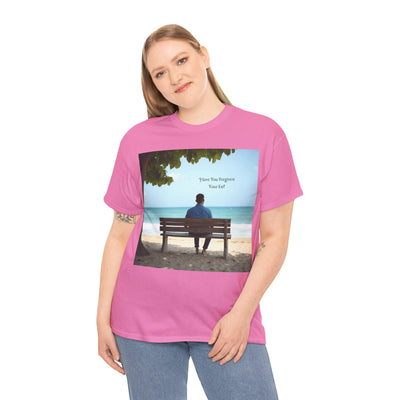 Have You Forgiven Your Ex?Man on Bench Looking at Waves, Forgiving T-Shirt, Forgiveness, Relationship Healing Top #5005STS