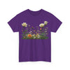 Wildflowers and White Roses, Graphic T-Shirts for Women, Floral Shirt, Womens Short Sleeve, Ladies Graphic Tees #5039TTS