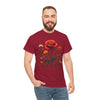Wildflowers and a Red Rose, Graphic T-Shirts for Women, Floral Shirt, Womens Short Sleeve, Ladies Graphic Tees #5007TTS