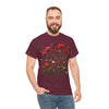 Wildflowers and Red Roses, Graphic T-Shirts for Women, Floral Shirt, Womens Short Sleeve, Ladies Graphic Tees #5035TTS