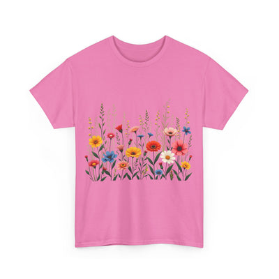 Wildflowers, Graphic T-Shirts for Women, Floral Shirt, Womens Short Sleeve, Ladies Graphic Tees #5113TTS