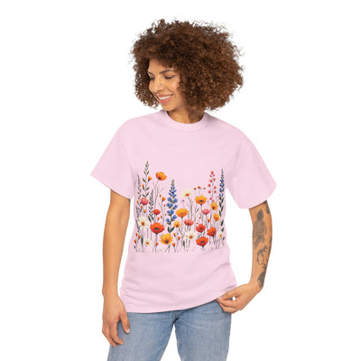 Wildflowers, Graphic T-Shirts for Women, Floral Shirt, Womens Short Sleeve, Ladies Graphic Tees #5110TTS