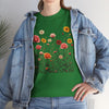 Wildflowers and Pink Roses, Graphic T-Shirts for Women, Floral Shirt, Womens Short Sleeve, Ladies Graphic Tees #5023TTS