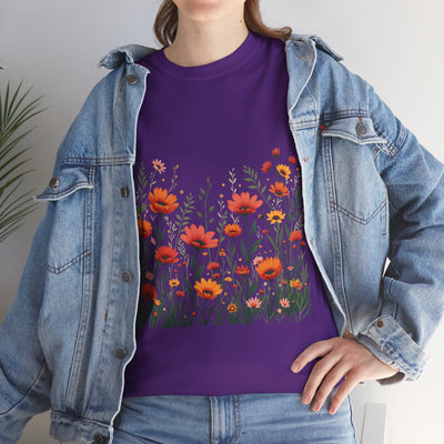 Wildflowers, Graphic T-Shirts for Women, Floral Shirt, Womens Short Sleeve, Ladies Graphic Tees #5102TTS
