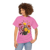 Wildflowers and Pink & Yellow Roses, Graphic T-Shirts for Women, Floral Shirt, Womens Short Sleeve, Ladies Graphic Tees #5138TTS