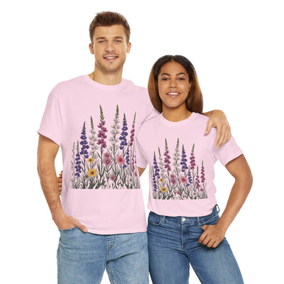 Wildflowers, Graphic T-Shirts for Women, Floral Shirt, Womens Short Sleeve, Ladies Graphic Tees #5124TTS