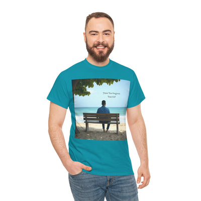 Have You Forgiven Your Ex?Man on Bench Looking at Waves, Forgiving T-Shirt, Forgiveness, Relationship Healing Top #5005STS