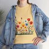 Wildflowers, Graphic T-Shirts for Women, Floral Shirt, Womens Short Sleeve, Ladies Graphic Tees #5115TTS