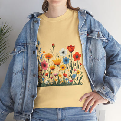 Wildflowers, Graphic T-Shirts for Women, Floral Shirt, Womens Short Sleeve, Ladies Graphic Tees #5115TTS