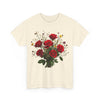 Wildflowers and Red Roses, Graphic T-Shirts for Women, Floral Shirt, Womens Short Sleeve, Ladies Graphic Tees #5131TTS
