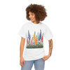 Wildflowers, Graphic T-Shirts for Women, Floral Shirt, Womens Short Sleeve, Ladies Graphic Tees #5120TTS