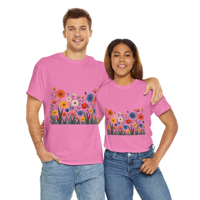Wildflowers, Graphic T-Shirts for Women, Floral Shirt, Womens Short Sleeve, Ladies Graphic Tees #5112TTS