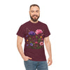 Wildflowers and Pink/Violet Roses, Graphic T-Shirts for Women, Floral Shirt, Womens Short Sleeve, Ladies Graphic Tees #5101TTS