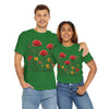 Wildflowers and Red Roses, Graphic T-Shirts for Women, Floral Shirt, Womens Short Sleeve, Ladies Graphic Tees #5034TTS