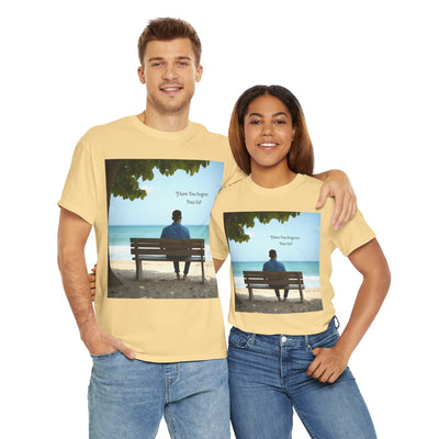 Have You Forgiven Your Ex?Man on Bench Looking at Waves, Forgiving T-Shirt, Forgiveness, Relationship Healing Top #5005STS