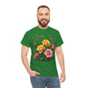 Wildflowers and Pink & Yellow Roses, Graphic T-Shirts for Women, Floral Shirt, Womens Short Sleeve, Ladies Graphic Tees #5149TTS