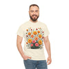 Wildflowers and Pink & Yellow Roses, Graphic T-Shirts for Women, Floral Shirt, Womens Short Sleeve, Ladies Graphic Tees #5140TTS