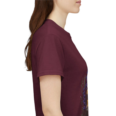 Wildflowers, Graphic T-Shirts for Women, Floral Shirt, Womens Short Sleeve, Ladies Graphic Tees #5124TTS