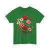 Wildflowers and Pink & Red Roses, Graphic T-Shirts for Women, Floral Shirt, Womens Short Sleeve, Ladies Graphic Tees #5134TTS