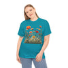 Wildflowers and Orange Roses, Graphic T-Shirts for Women, Floral Shirt, Womens Short Sleeve, Ladies Graphic Tees #5045TTS