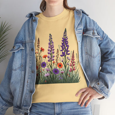 Wildflowers, Graphic T-Shirts for Women, Floral Shirt, Womens Short Sleeve, Ladies Graphic Tees #5125TTS