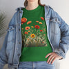 Wildflowers and Orange Roses, Graphic T-Shirts for Women, Floral Shirt, Womens Short Sleeve, Ladies Graphic Tees #5045TTS