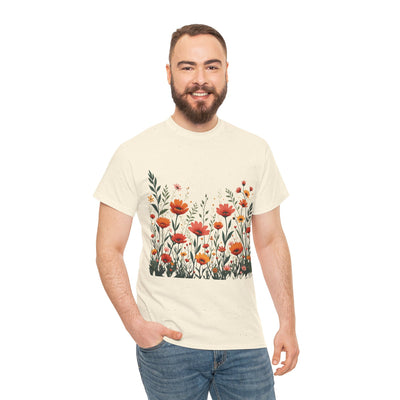Wildflowers, Graphic T-Shirts for Women, Floral Shirt, Womens Short Sleeve, Ladies Graphic Tees #5102TTS