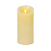 Luminara Moving Flame Pillar Flameless LED Candle, Scalloped Edge, Real Wax, Unscented - Ivory (6.5-inch)