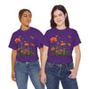 Wildflowers and Orange Roses, Graphic T-Shirts for Women, Floral Shirt, Womens Short Sleeve, Ladies Graphic Tees #5046TTS