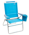 Rio Brands 4-Position Folding Beach, Camping, Lawn Chair, Turquoise, 17"