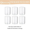 Glasseam Hurricane Glass Candle Holder Set of 6, Cylinder Clear Candle Holders for Pillar Candles, Modern Cylinder Vases for Floating Candles, Vases for Centerpiece Wedding Table Decorations, 4inch