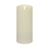 Luminara Outdoor Moving Flame 3.75" Pillar Flameless LED Candle, IPX4, Remote Ready, Plastic, Ivory (9-inch)