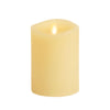 Luminara Realistic Artificial Moving Flame Pillar Candle - Moving Flame LED Battery Operated Lights - Unscented - Remote Ready - Remote Sold Separately - Ivory - 3" x 4.5"