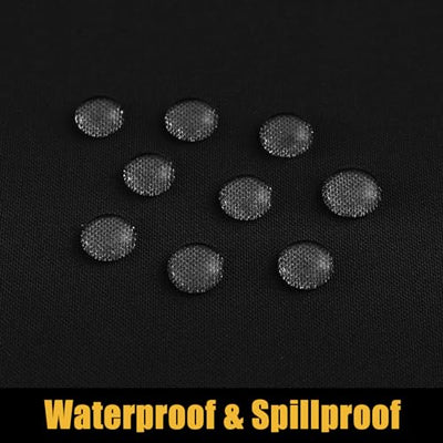 smiry Rectangle Picnic Table Cloth, Waterproof Elastic Fitted Tablecloths for 4 Foot Tables, Washable Polyester Table Cover for Camping, Indoor and Outdoor (Black, 30"x48")