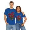 Wildflowers and Red Roses, Graphic T-Shirts for Women, Floral Shirt, Womens Short Sleeve, Ladies Graphic Tees #5131TTS