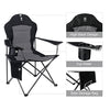 EVER ADVANCED Folding Camping Chair, Oversized, Black 2 Pack