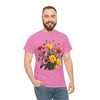Wildflowers and Pink & Yellow Roses, Graphic T-Shirts for Women, Floral Shirt, Womens Short Sleeve, Ladies Graphic Tees #5138TTS