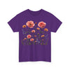 Wildflowers and Pink Roses, Graphic T-Shirts for Women, Floral Shirt, Womens Short Sleeve, Ladies Graphic Tees #5015TTS