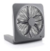 O2COOL Treva 10-Inch Portable Desktop Air Circulation Battery Fan, 2 Speed, Compact Folding & Tilt Design, with AC Adapter (Graphite)