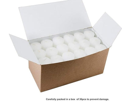 D'light Online 15 Hour Unscented White Emergency And Events Bulk Votive Candles For Wedding Votives, Luminary Candles, Restaurants, Churches, Bars, Parties, Spa and Decor (Set of 288 - White, 15 Hour)